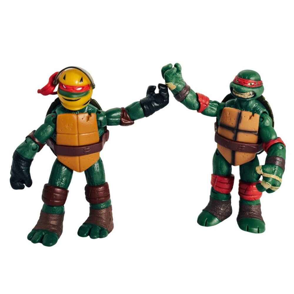 Teenage Mutant Ninja Turtles Raphael Michelangelo 2012 Action Figures Articulate